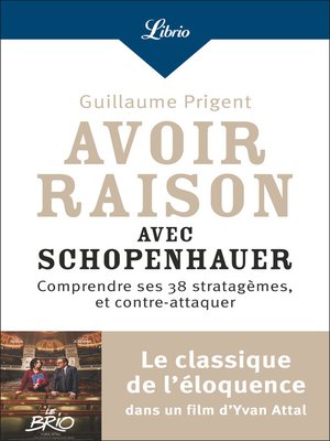 cover image of Avoir raison avec Schopenhauer
